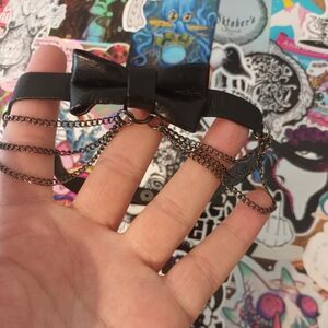 Emo Bow Tie and Chain Choker
